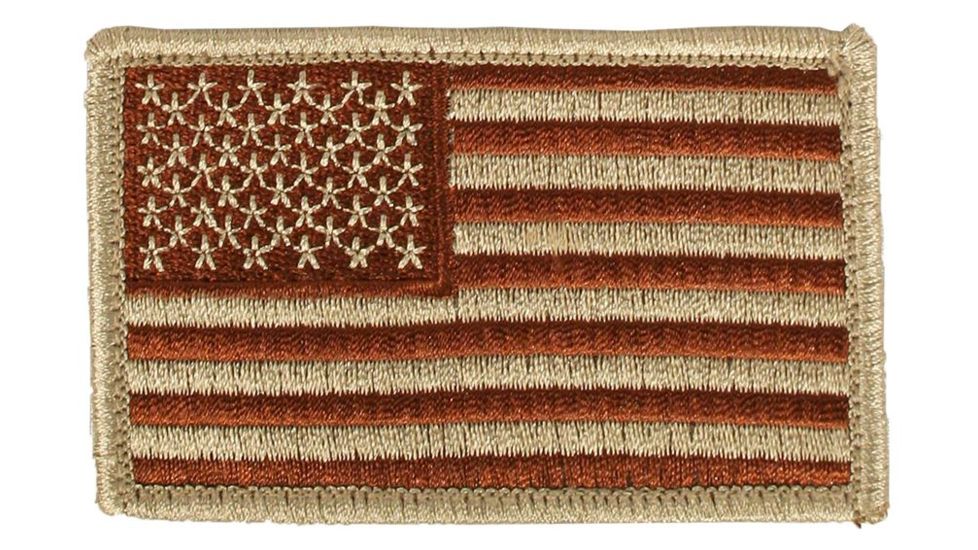 Elite Survival Systems US Flag Patches - Standard Orientation, Coyote/FDE, 3.5in x 2in ID-US-105