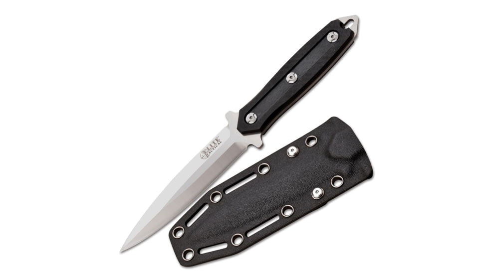 Elite Tactical Incog Fixed Blade Knife, 4.75 in, D2 Steel, Spear Point, Black, ET-FIX009