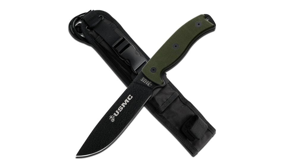 Elite Tactical Marine Fixed Blade, Green M 1021GN