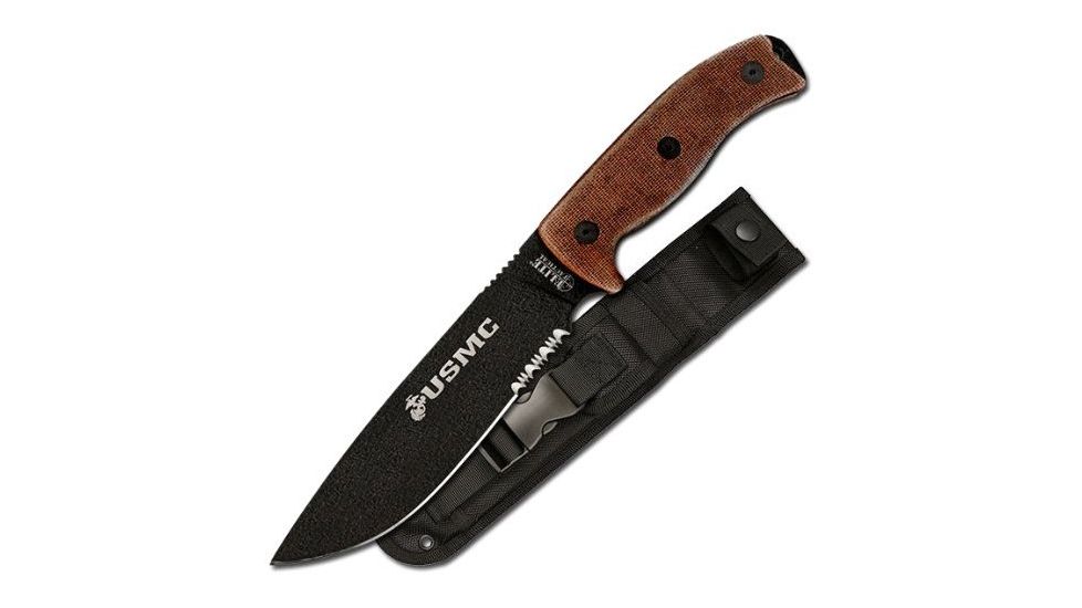 Elite Tactical Marine Fixed Blade, Tan M 1021TN