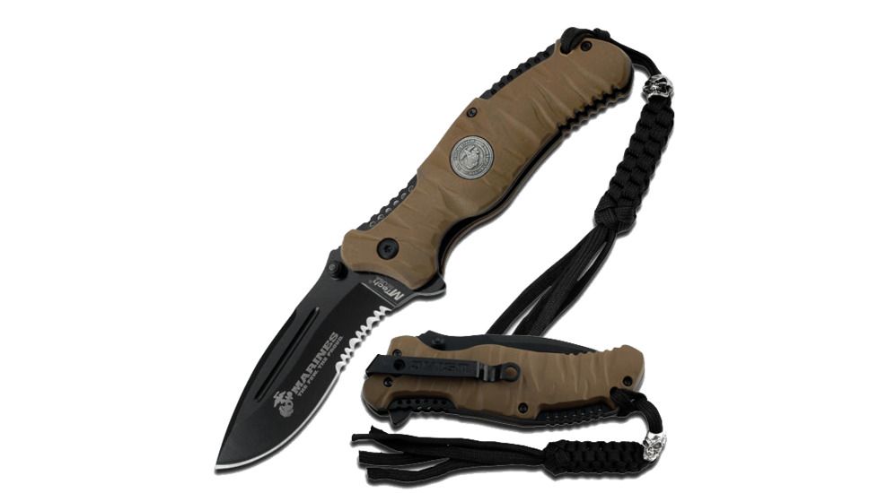 Elite Tactical Marine Spring Assisted, Tan M A1020BT