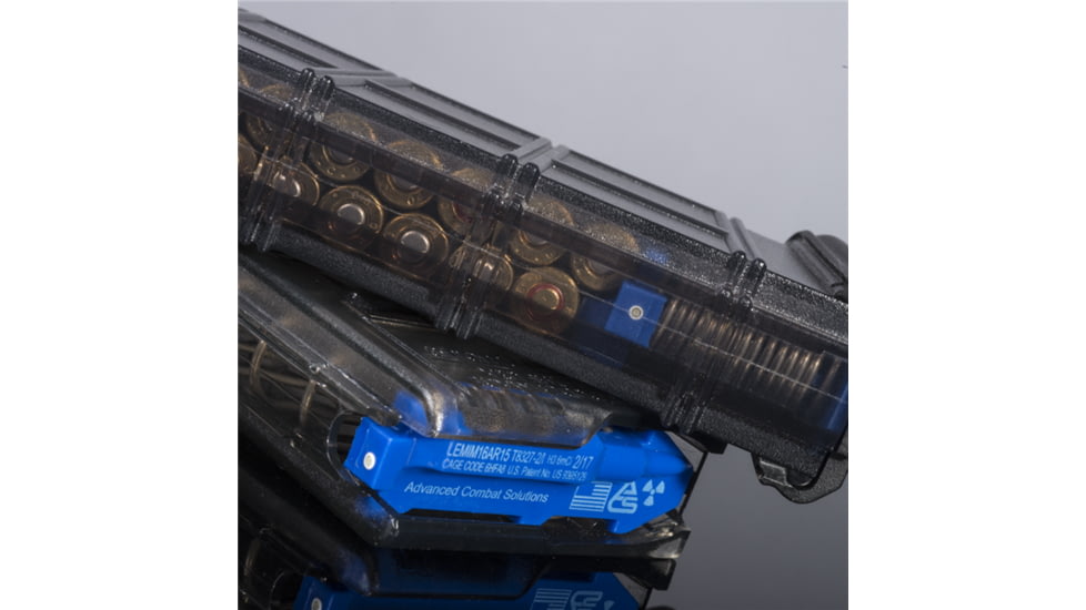 Elite Tactical Systems AR-15 .223/5.56 30 Rounds Rifle Magazine, Smoke w/ Coupler and Tritium Follower, 30, AR15-30CTR