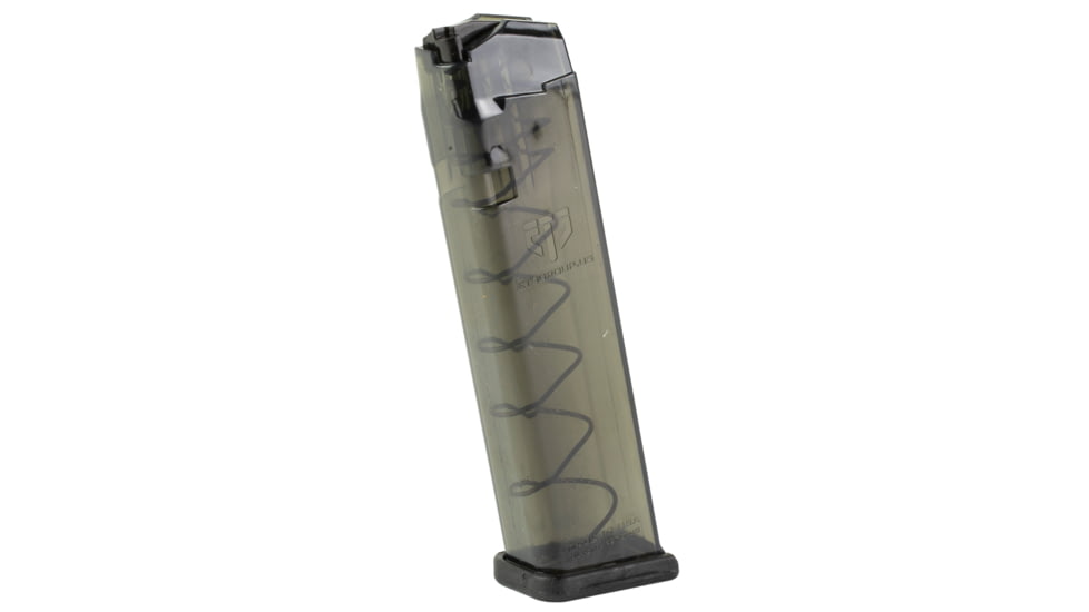 Elite Tactical Systems Carbon Smoke Series Glock 17/18/19/26/34/45 9mm 22 Round Pistol Magazine, Carbon Smoke, SMK-GLK-9-22-22RD