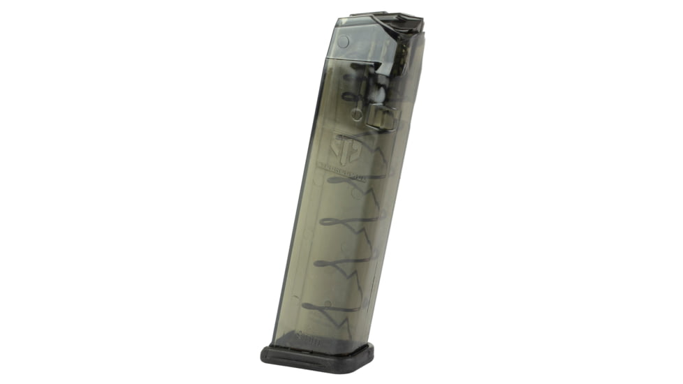 Elite Tactical Systems Carbon Smoke Series Glock 17/18/19/26/34/45 9mm 22 Round Pistol Magazine, Carbon Smoke, SMK-GLK-9-22-22RD