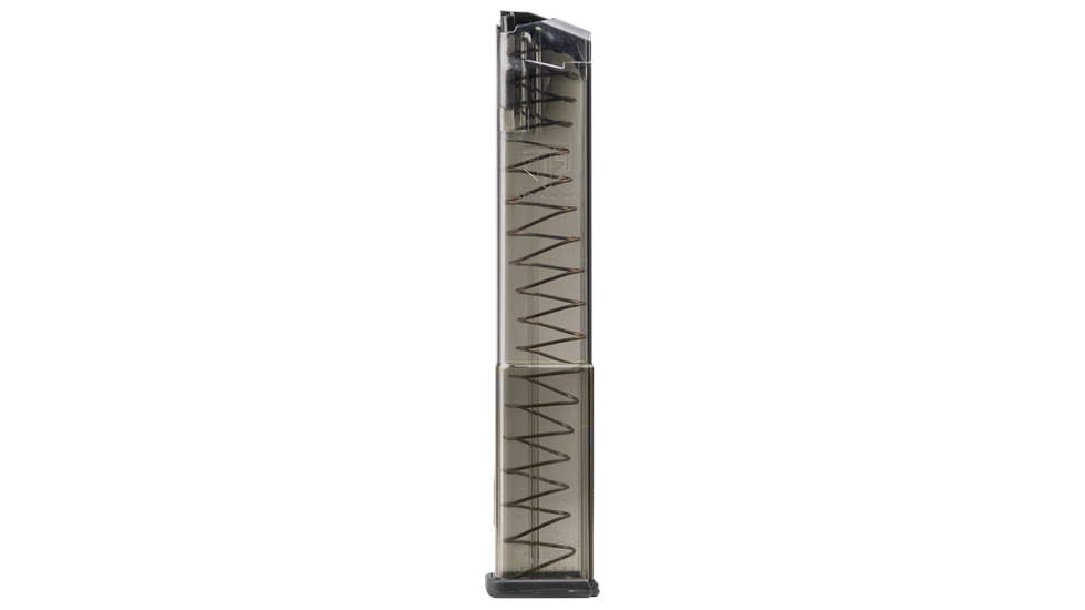 Elite Tactical Systems Carbon Smoke Series Glock Gen2 17/18/19/26/34/45 9mm 32 Round Pistol Magazine, Carbon Smoke, SMK-GLK-18G2-332RD