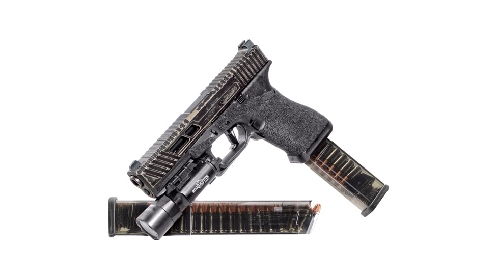 Elite Tactical Systems Carbon Smoke Series Gen 2 Glock 17/18/19/26/34/45 Pistol Magazine, 9mm Luger, 31 Round, Carbon Smoke, 1 Pack, Polymer, SMK-GLK-18G2-31RD