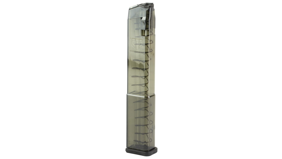 Elite Tactical Systems Carbon Smoke Series Glock Gen2 17/18/19/26/34/45 9mm 32 Round Pistol Magazine, Carbon Smoke, SMK-GLK-18G2-332RD