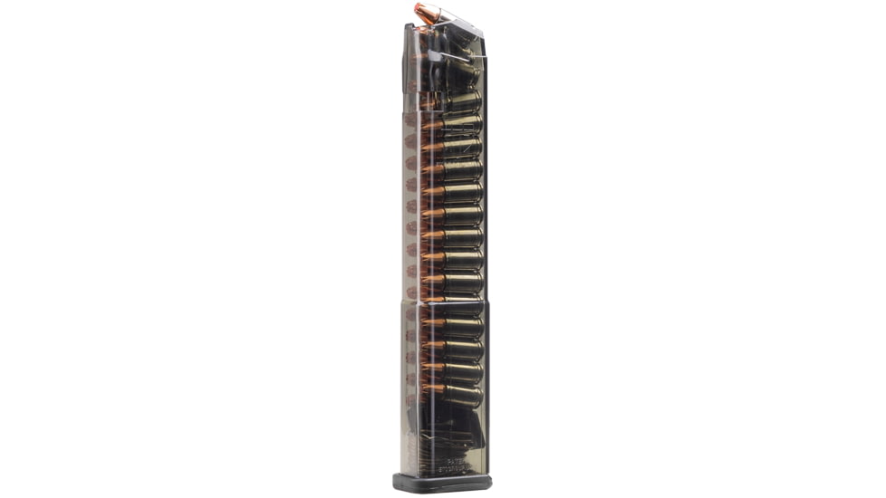 Elite Tactical Systems Carbon Smoke Series Glock Gen2 17/18/19/26/34/45 9mm 32 Round Pistol Magazine, Carbon Smoke, SMK-GLK-18G2-332RD