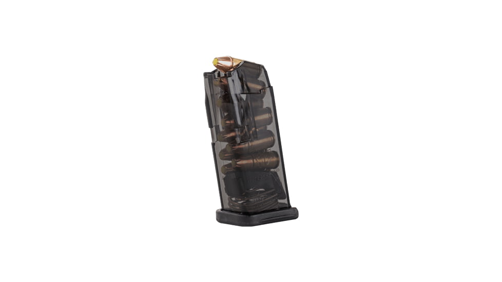Elite Tactical Systems Pistol Magazine, Glock 26, 9mm, 10-Round, Carbon Smoke, SMK-GLK-26-10RD