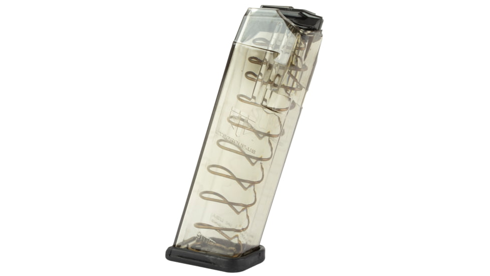 Elite Tactical Systems Glock 17/18/19/19x/26/34/45/49, 9mm Luger, 17 Round Pistol Magazine, Clear, 1 Pack, GLK-17