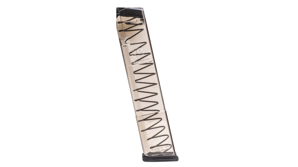 Elite Tactical Systems Glock 17/18/19/19X/26/34/45 Gen 1-5 Competition Legal Extended Pistol Magazine, 9mm Luger, 27 Round, Clear, 1 Pack, Polymer, GLK9170-27RD