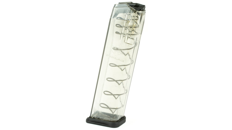 Elite Tactical Systems Glock 17/18/19/19X/26/34/45 Gen 1-5 Competition Legal Pistol Magazine, 9mm Luger, 22 Round, Clear, 1 Pack, Polymer, GLK922-22RD