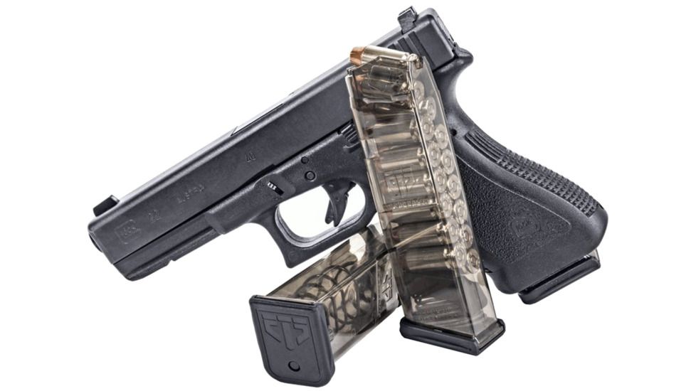 Elite Tactical Systems Glock 22, .40 15 Round Pistol Magazine, Smoke GLK-22