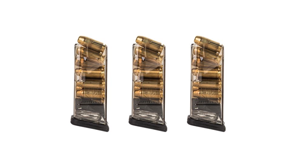 Elite Tactical Systems Glock 27 .40 Caliber Pistol Magazine, Smoke, 3 Pack