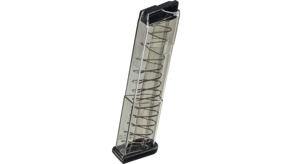 Elite Tactical Systems Glock 43 Pistol Magazine, 9mm Luger, 12 Round, Clear, 1 Pack, Polymer, GLK-43-12-12RD