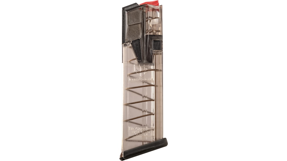 Elite Tactical Systems Omega Glock 17/18/19/26/34/45 Pistol Magazine, 9mm Luger, 17 Round, Clear, 1 Pack, Polymer, OMG-GLK-17-17RD