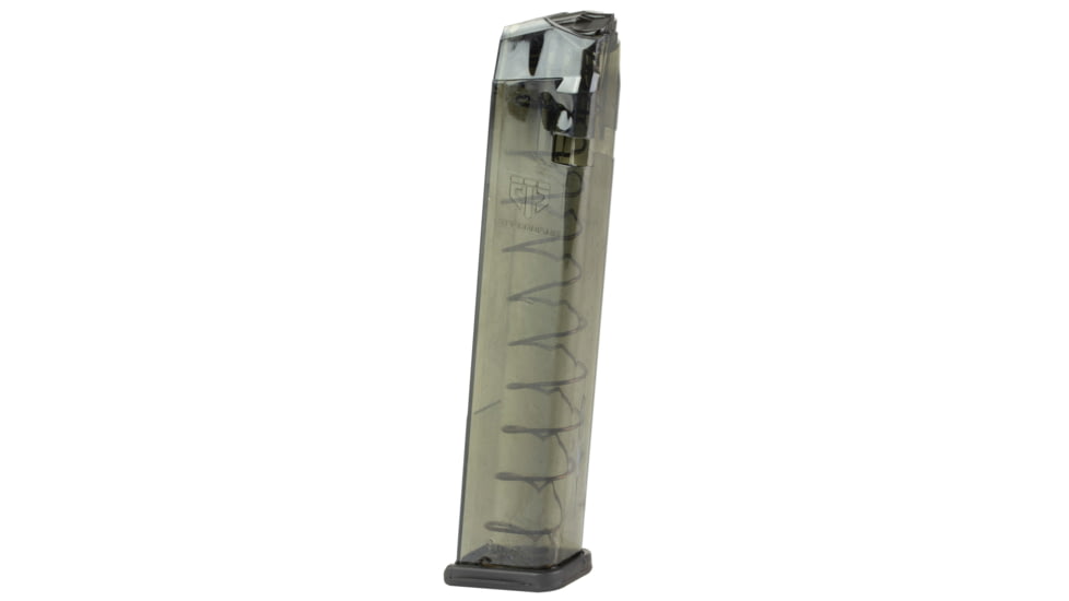 Elite Tactical Systems Glock 17 Competition Legal Extended Pistol Magazine, 9mm Luger, 27 Round, Smoke, 1 Pack, Polymer, SMKGLK9170-27RD