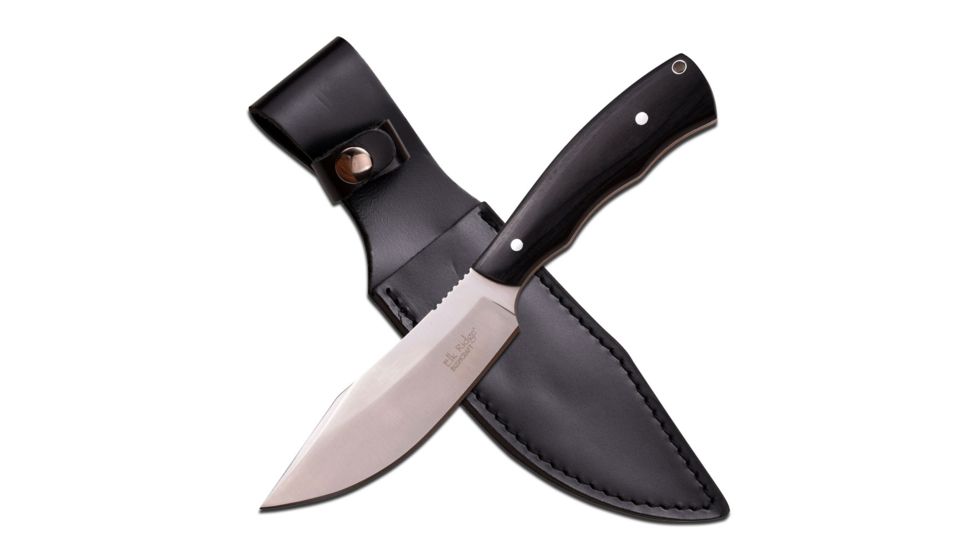 Elk Ridge Fixed Blade, 10.5in, Stainless Steel Blade, Black Wood Handle ER-550BK