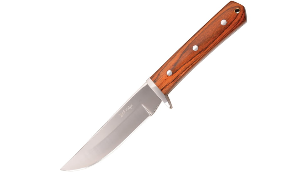 Elk Ridge Fixed Blade Brown Knife, 5 mirror finish 3Cr13 stainless blade, Brown pakkawood handle, ER-200-24BR