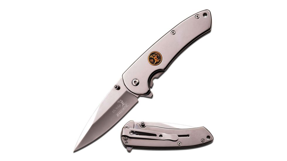 Elk Ridge Folding Blade, 2.75in, Stainless Steel Blade, Chrome Mirror Handle ER-A005CH