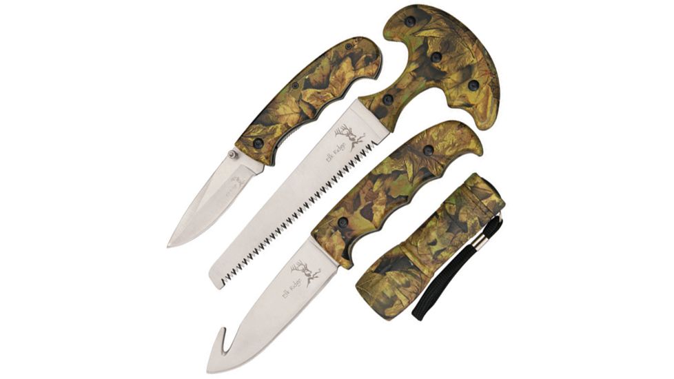 Elk Ridge Knife Hunting Set, Orange ER273CA