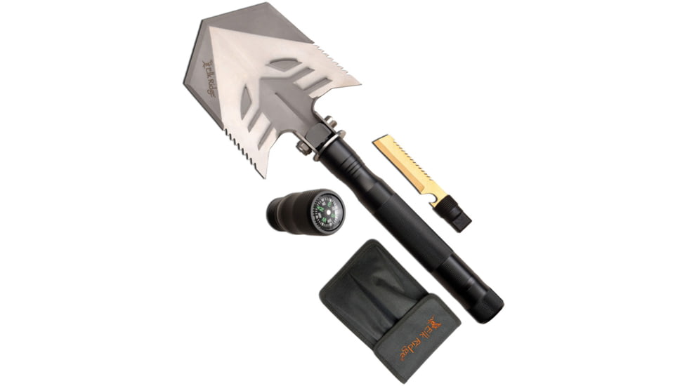 Elk Ridge Multi Function Shovel, 15.5 overall, Black anodized aluminum handle, ER-962