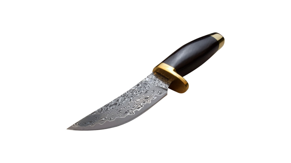 Elk Ridge Persian Fixed Blade Knife, 3.5 in, Damascus Steel, Brown, ER-050DM