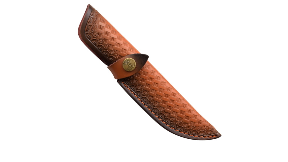 Elk Ridge Persian Fixed Blade Knife, 5 in, Damascus Steel, Brown, ER-200-24DM