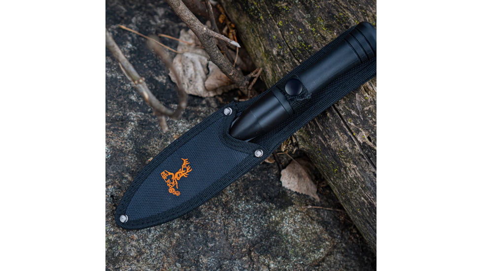 Elk Ridge Spire Fine Edge Fixed Blade Knife, 4.25in, Stainless Steel 3CR14MoV, Spear Point, Black Handle, ER-SP002BK