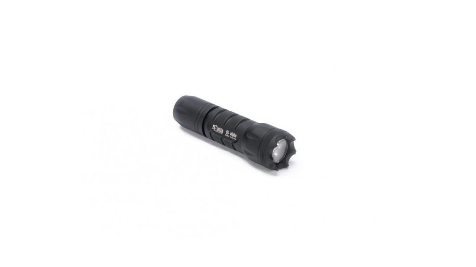 Alpha 1-Cell LED Flashlight,Black,415 Lumens w/Crenellated Bezel Ring,Standard Lens,Click Tailcap