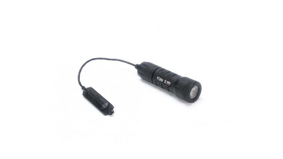 Alpha 1-Cell LED Flashlight,Black,415 Lumens w/Standard Bezel Ring,Flood Lens,Remote Tape Switch w/5in Cable
