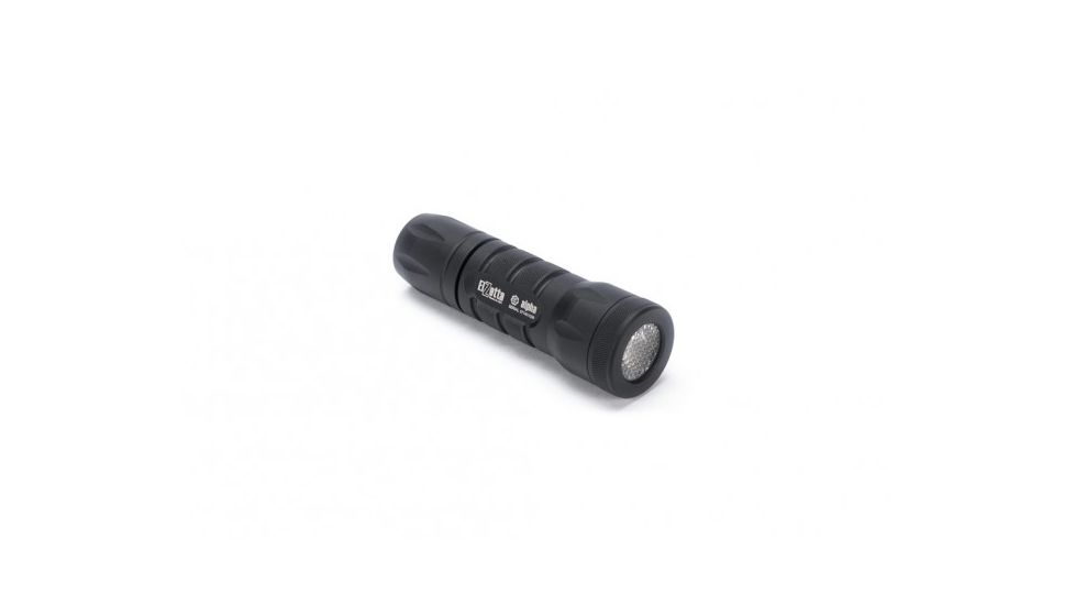 Alpha 1-Cell LED Flashlight,Black,415 Lumens w/Standard Bezel Ring,Flood Lens,Rotary Tailcap