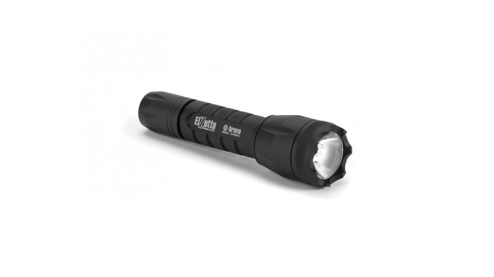 Bravo 2-Cell LED Flashlight,Black,650 Lumens w/Crenellated Bezel Ring,High Output Avs Head,High/Low Tailcap