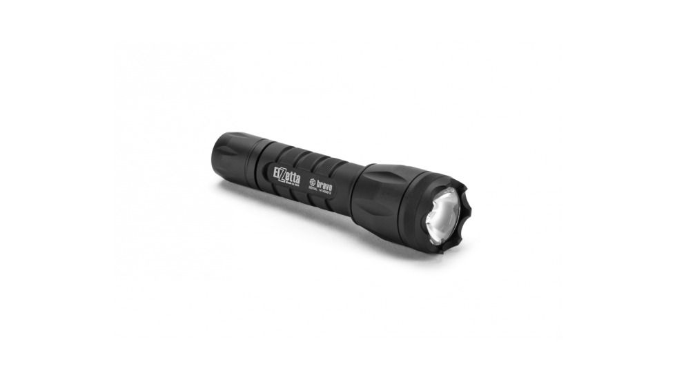 Bravo 2-Cell LED Flashlight,Black,650 Lumens w/Crenellated Bezel Ring,High Output Avs Head,Rotary Tailcap