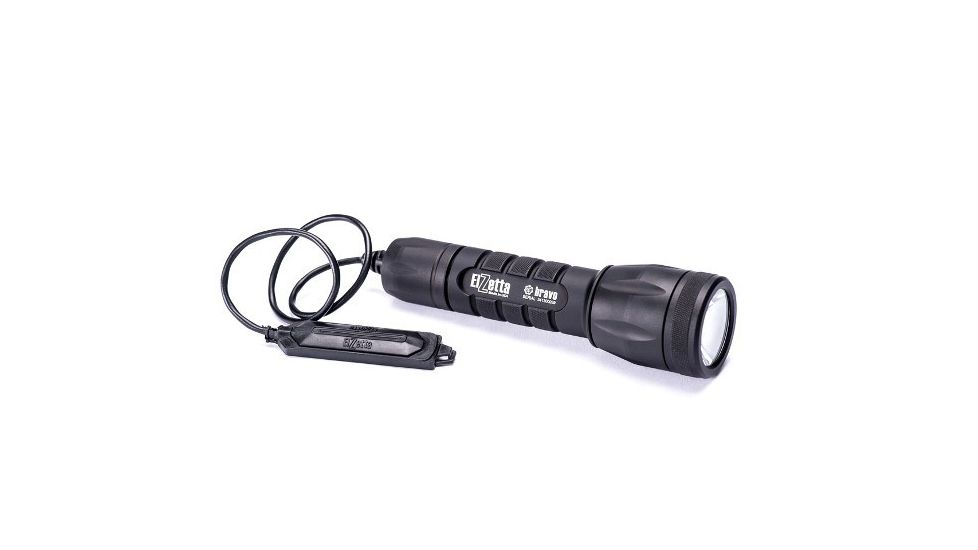 Bravo 2-Cell LED Flashlight,Black,650 Lumens w/Standard Bezel Ring,High Output Avs Head,Remote Tape Switch,12in