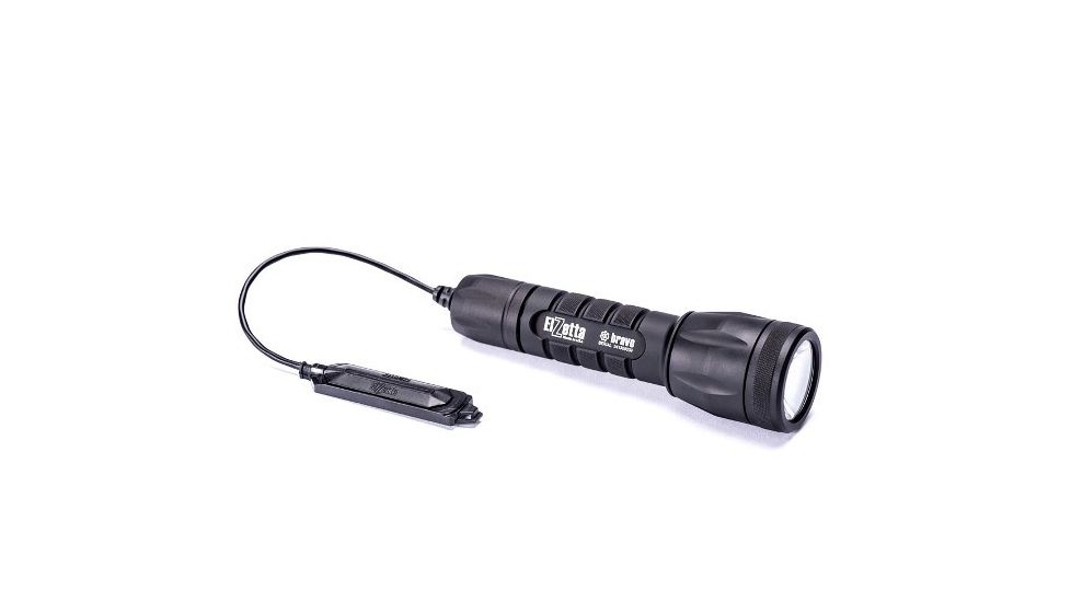 Bravo 2-Cell LED Flashlight,Black,650 Lumens w/Standard Bezel Ring,High Output Avs Head,Remote Tape Switch,5in