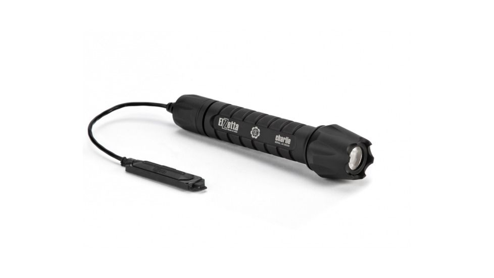 Charlie 3-Cell LED Flashlight,Black,235 Lumens w/Crenallated Bezel,M60,Tape Switch,6in