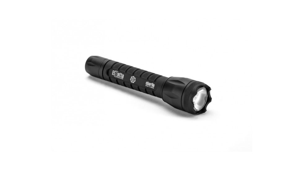 Charlie 3-Cell LED Flashlight,Black,900 Lumens w/Crenellated Bezel Ring,High Output Avs Head,Rotary Tailcap