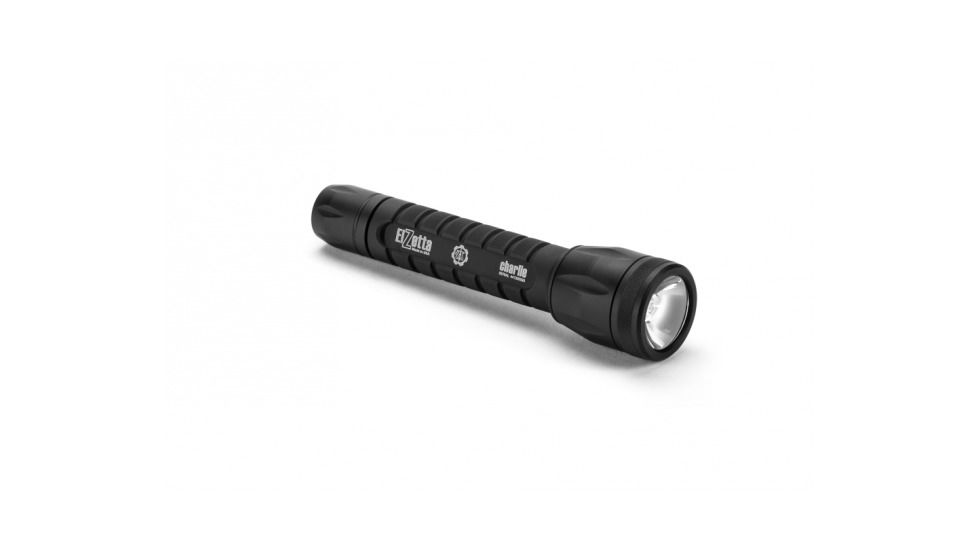 Elzetta Charlie 3-Cell LED Flashlight, 1350 Lumens w/Standard Bezel Ring, High Output AVS Head, Rotary Tailcap, Black, C131