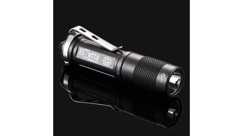 Elzetta G-EDC-AA 1-Cell Flashlight with Rechargable AA, Black, Universal, GEDCAA