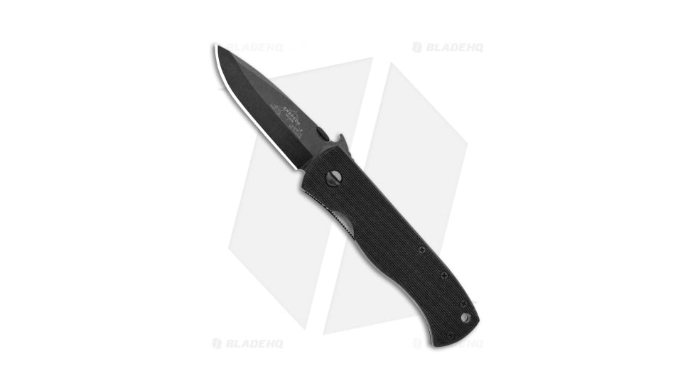 Emerson CQC-7AW BT Folding Knife, 3.30in, 154CM, Spear Point Blade, G10 Black Handle, Black/Black, 8.00in, BHQ-18465