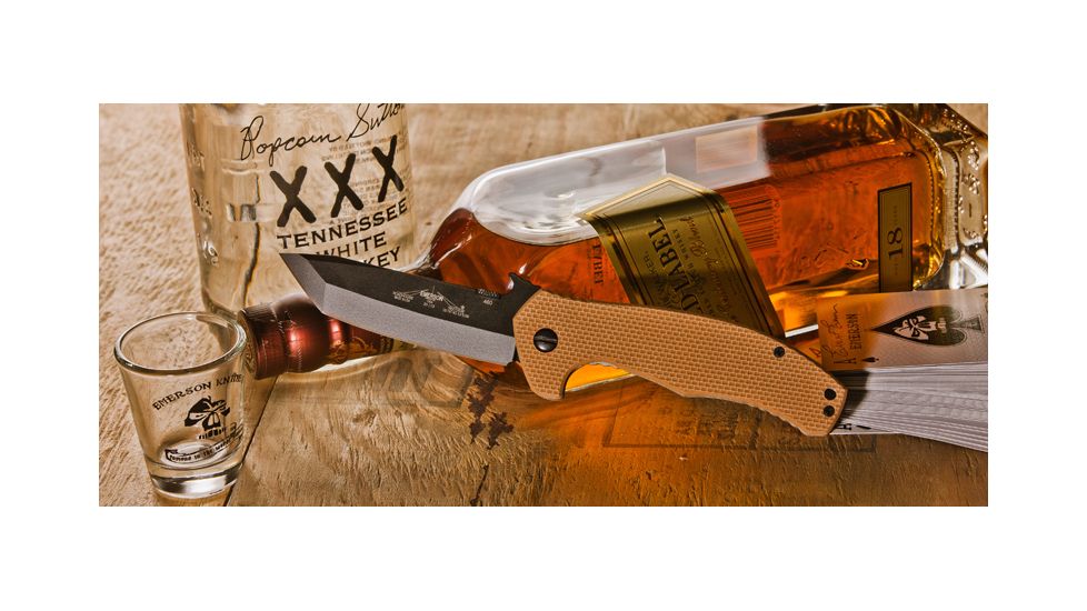 Emerson Desert Roadhouse Folding Knife, Black Finish DRDHS-BT