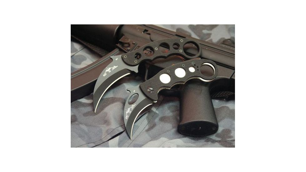 Emerson Karambit Fixed Blade Knife, Black Finish, 3.2 in Blade KARFX-BT