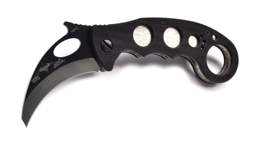 Emerson Karambit Folding Knife, Black Finish, 2.60 in Blade KAR-BT