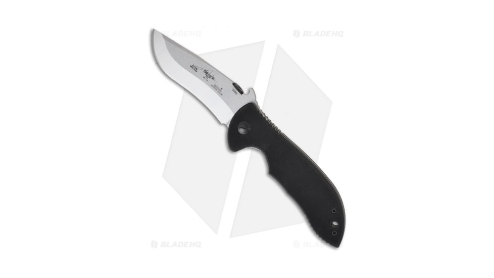 Emerson Mini-Commander SF Folding Knife, 3.40in, 154CM, Clip Point Blade, G10 Black Handle, w/ Wave, Gray/Black, 8.00in, BHQ-8810
