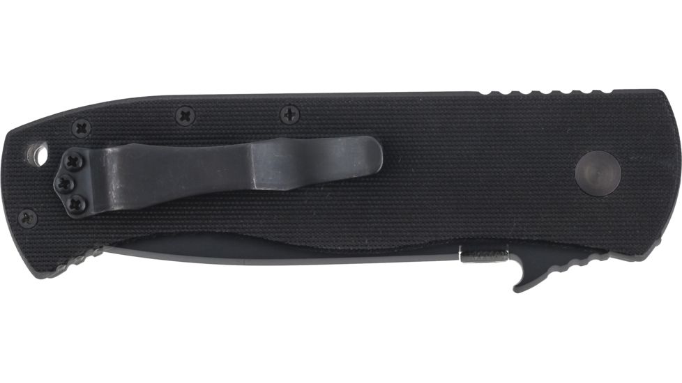 Emerson Super CQC-7BW Series Folding Knife w/ Serrated Blade, Black Finish, 3.78 in Blade, SC7BW-BTS