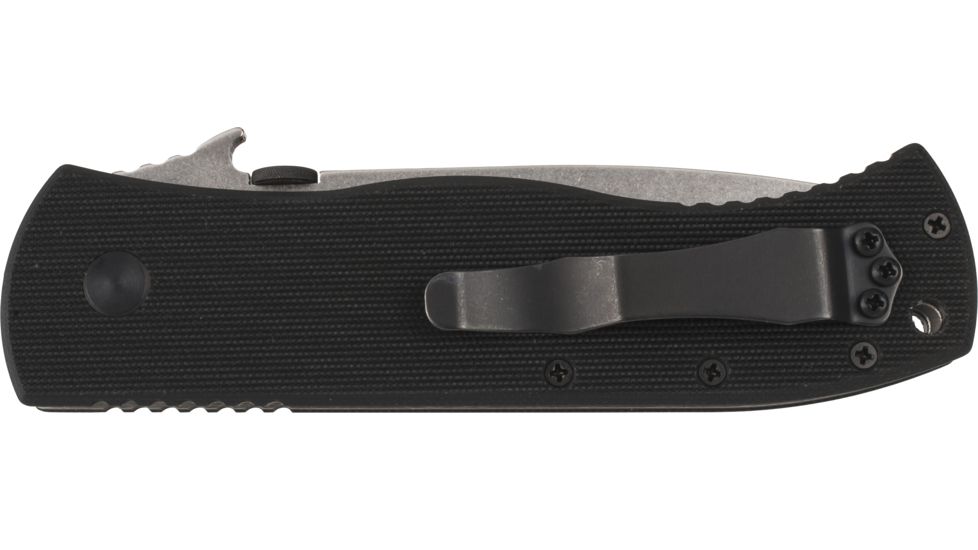Emerson Super CQC-7BW Series Folding Knife w/ Serrated Blade, Stonewashed Finish, 3.78 in Blade, SC7BW-SFS