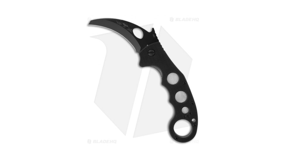 Emerson Super Karambit BT Folding Knife, 3.375in, 154CM, Hawkbill Blade, G10 Black Handle, Black/Black, 8.375in, BHQ-2358