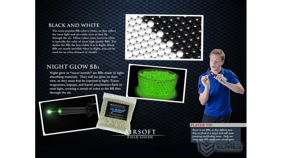 EMG Barrett Licensed Battle Grade 6mm Airsoft BBs, 0.20g, 5000rd, White, Barrett .20 5000