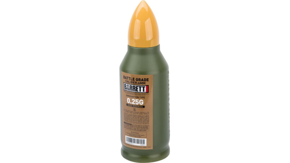 EMG Barrett Licensed Battle Grade 6mm Airsoft BBs, 0.25g, 5000rd, White, Barrett .25 5000